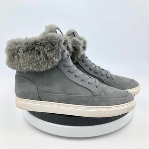 Gianni Bini Shoes Women’s Size 7 Gray Fur Lined Ankle Boots